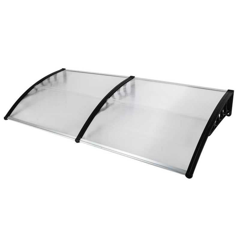 40" x 80" Door Window Awning, Front Door Outdoor Patio Awning Canopy UV Protection, Black Bracket