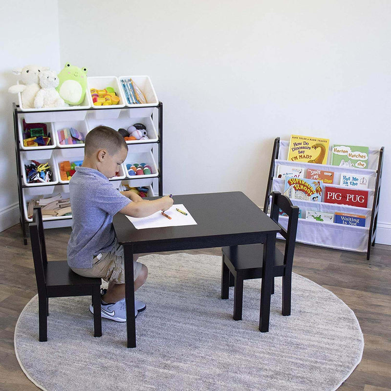 Espresso Kids Wood Table & 4 Chair Set 5-Piece