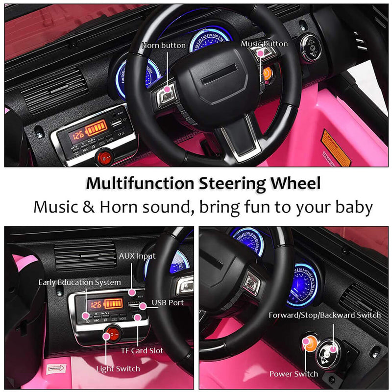 Kid Ride On Car Truck SUV With Parental Remote Control Pink