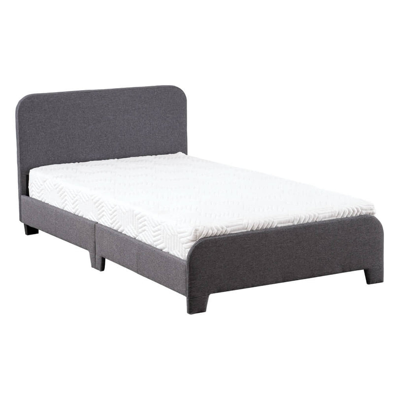 Upholstered Platform Bed Frame Mattress Foundation In Gray, Twin