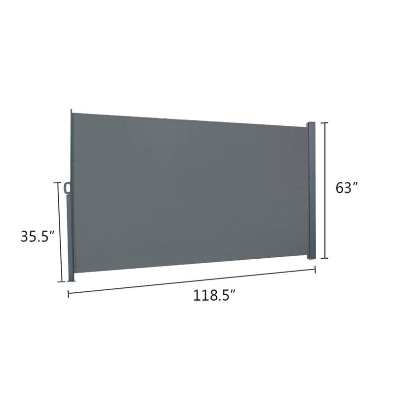Outdoor Windshield Isolation Canopy in Dark Gray