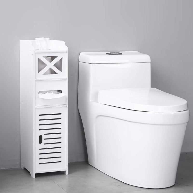 Narrow Cabinet for Pvc Toilet Cross Tissues Two Tissue Storages