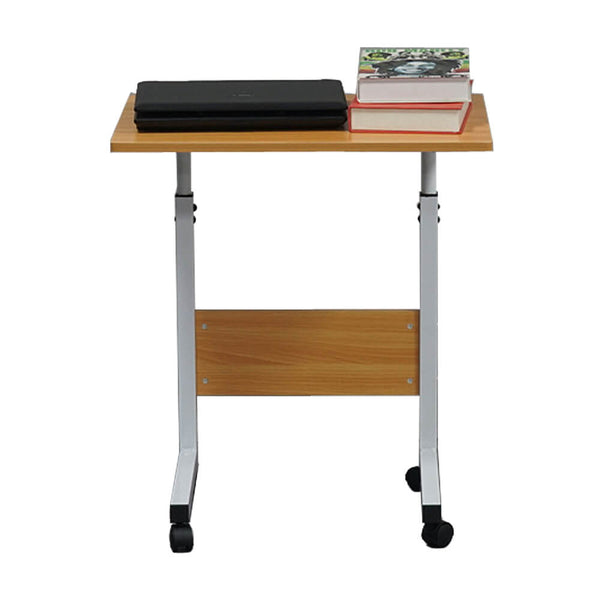 Movable Workstation Computer Side Table Laptop Holder Wood S