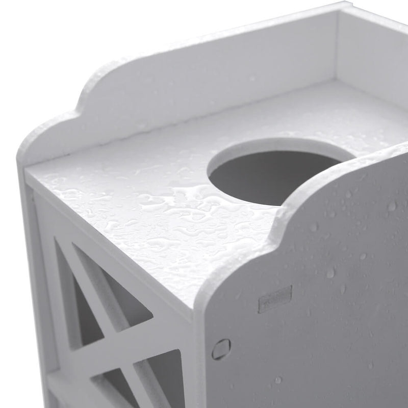 Narrow Cabinet for Pvc Toilet Cross Tissues Two Tissue Storages
