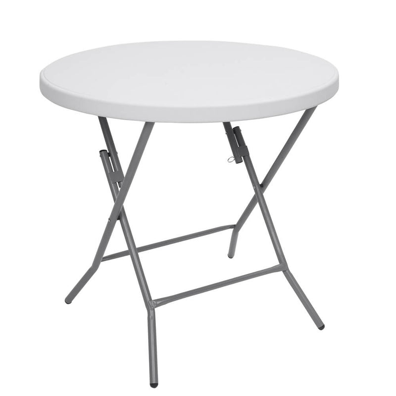 32 inches Round Folding Table Outdoor Folding Utility Table White