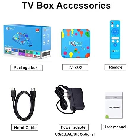 6K Ultra HD Android TV Box Android 9.0 Media Player TV Box Quad Core 64-bit ARM Smart TV Box Support 3D 6K Ultra HD H.265 2.4GHz 5G WiFi