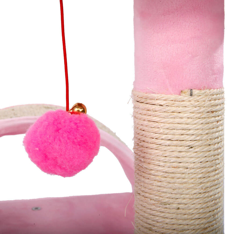 Stable Cute Sisal Cat Climb Holder Cat Tower Lamb Pink 32 inches