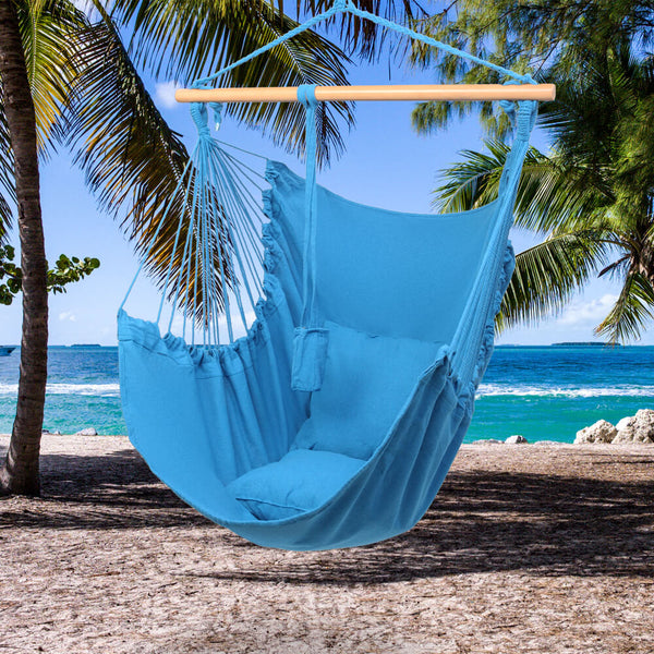 Increase Lengthen Cushion To Hang Chair Sky Blue