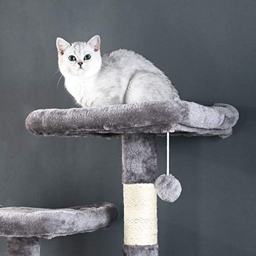 Cat Tree with Sisal-Covered Scratching Posts Climbing Activity Play House for Kittens