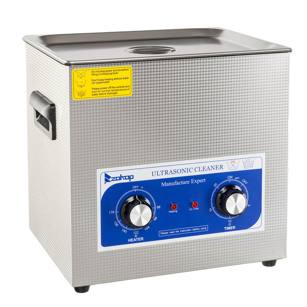 10L Commercial Ultrasonic Cleaner Large Capacity Stainless Steel with Heater and Digital Timer