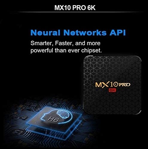 Android 9.0 TV Box MX10 Pro 6K Resolution 4GB RAM 32GB/64GB ROM Allwinner H6 Quad Core 64-bit HDMI2.0 USB3.0 Support TF Card TV Box