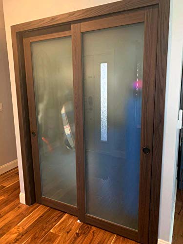 Glass Sliding Barn Door Panel Slab Barn Pocket Sliding Closet Frosted Lite 42in x 80in