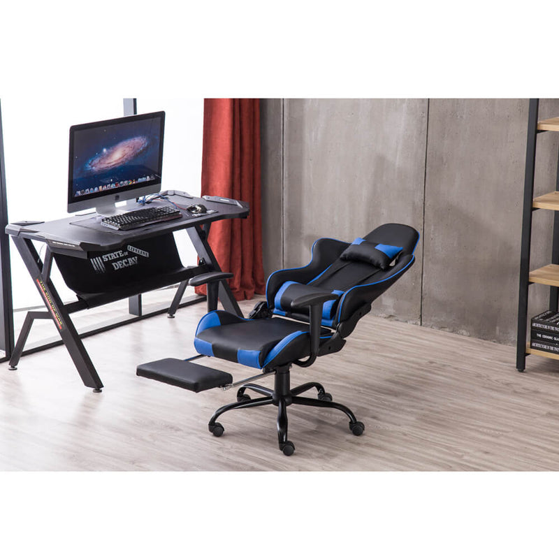 High Back Swivel Chair Racing Gaming Chair Office Chair Blue