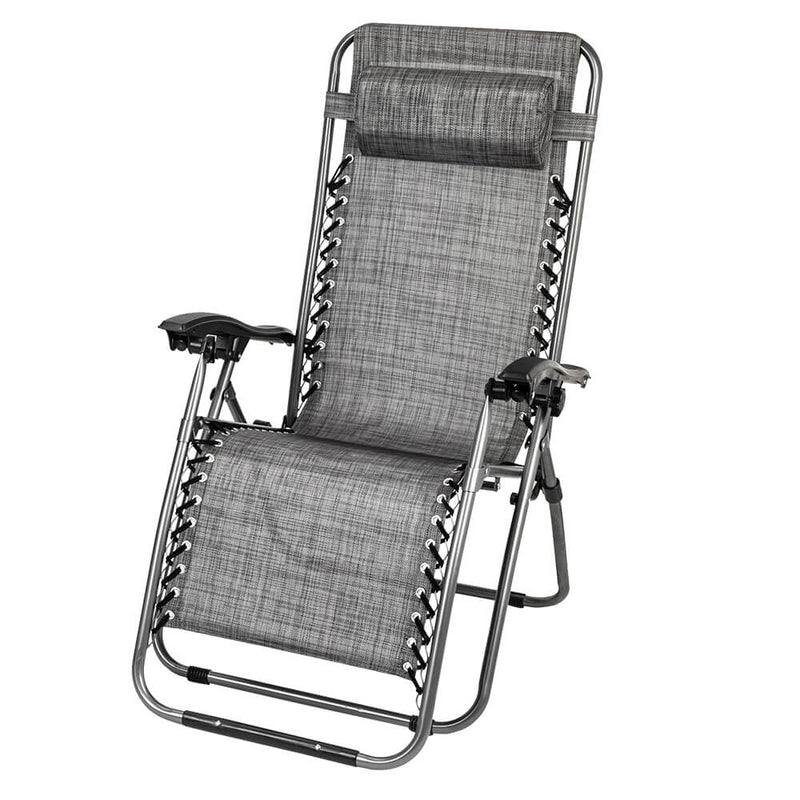 2 Pieces Zero Gravity Lounge Chair with Portable Cup Holder Table