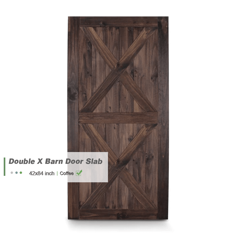 Sliding Barn Door Slab Pre-Drilled Ready to Assemble Pine Wood Coffee