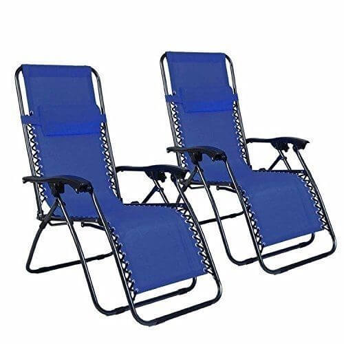 Plum Blossom Lock Portable Folding Chairs with Saucer Blue
