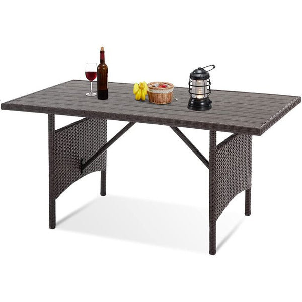 54" Outdoor Dining Table in Brown