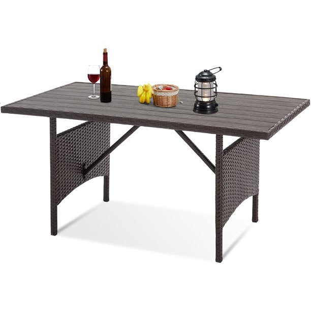 54" Outdoor Dining Table in Brown