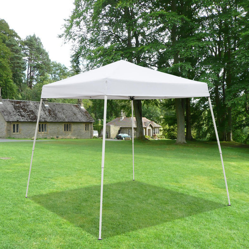 Outdoor Canopy Tent 10 x 10 ft Portable Waterproof Sun Shelter Tents with Carry Bag, White