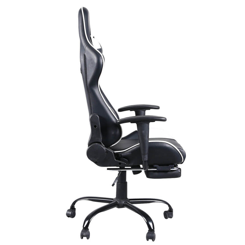 Racing Gaming Chair Faux Leather Chair Swivel Office Chair Black