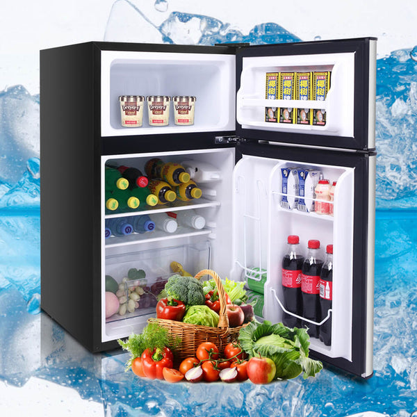 Household Refrigerator Double Doors Black