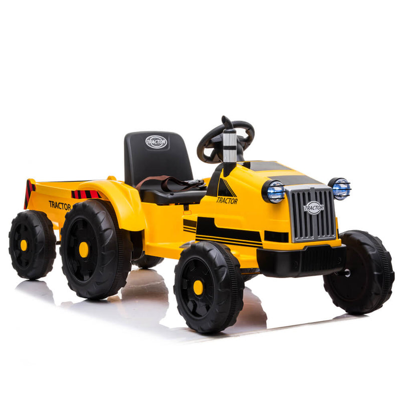 John Deere Ground Force Toy Tractor with Trailer For Kids Yellow