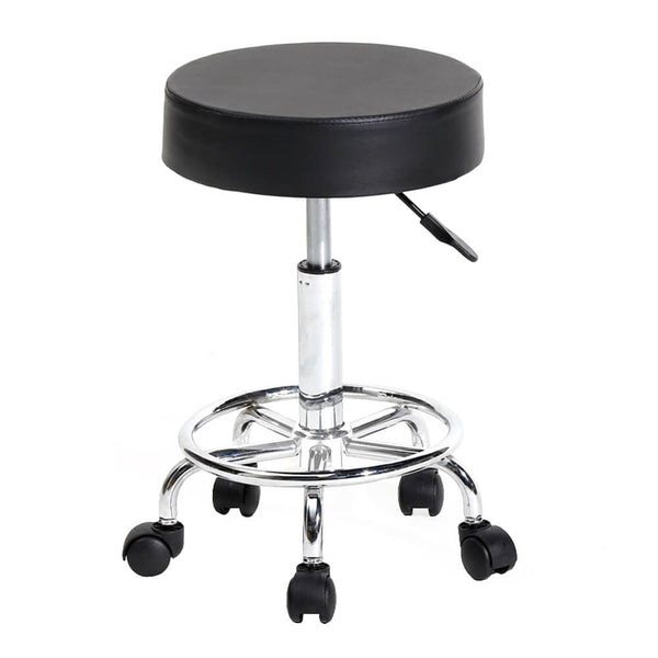 Salon Spa Office Round Stool Ha Ha Feet Rotation Bar Stool Black