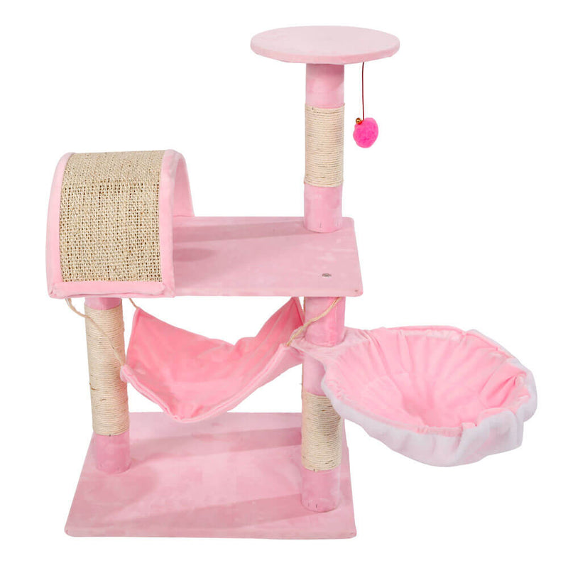 Stable Cute Sisal Cat Climb Holder Cat Tower Lamb Pink 32 inches