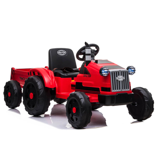 John Deere Ground Force Toy Tractor with Trailer For Kids Red