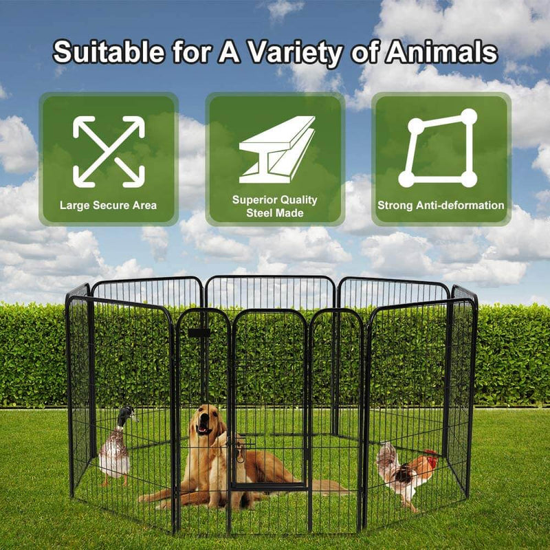 40 inch Dog Playpen with Door Heavy Duty Foldable Playpen Kennel