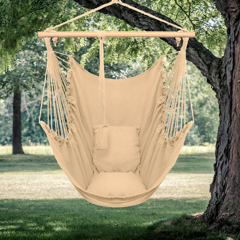 Hang Swing Chair Hammock Terylene Light Coffee