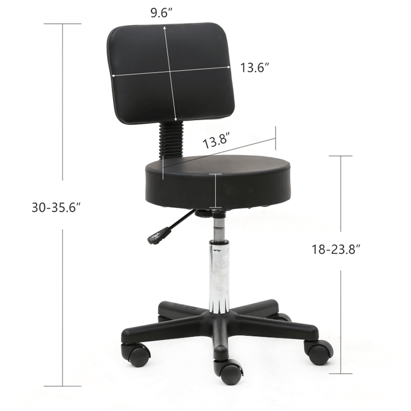 Adjustable Hydraulic Rolling Swivel Salon Stool Chair Black