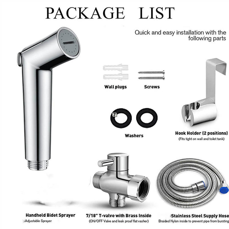 Brushed Nickel Pet Shower Sprayer Solid Brass Shower Arm for Toilet