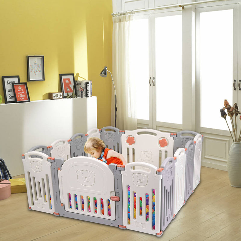Baby 14 Panel Playpen Activity Centre Indoor Outdoor Playards Fence Safety Play Yard