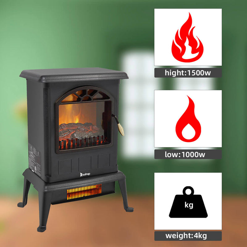 Infrared Heater Electric Fireplace Portable Stove