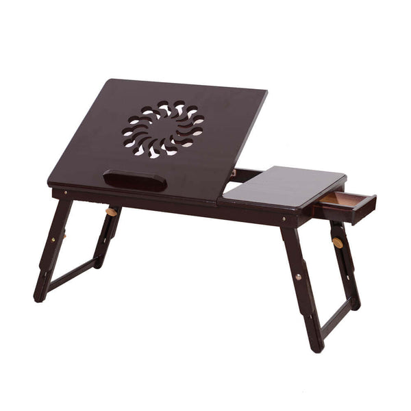 Fashionable Sunflower Engraving Adjustable Bamboo Computer, 21 inches