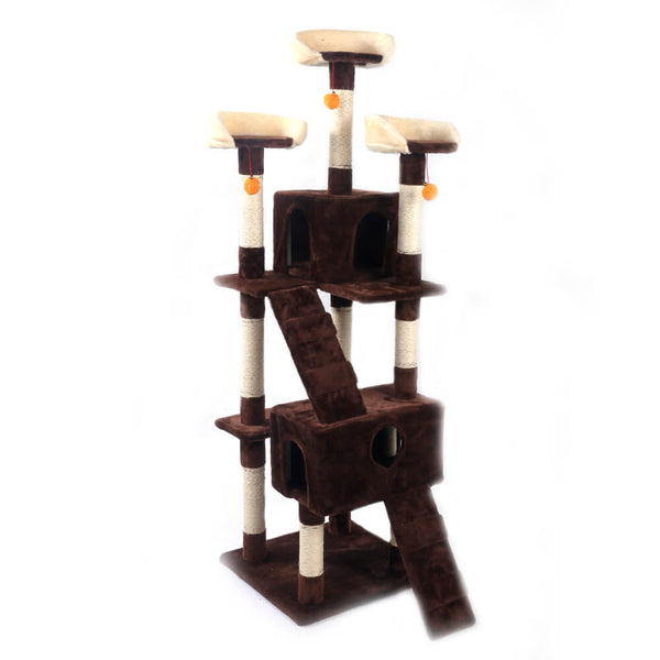 Sisal Hemp Cat Tree Brown 66 inches