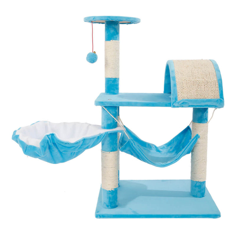 Stable Cute Sisal Cat Climb Holder Cat Tower Lamb Blue 32 inches
