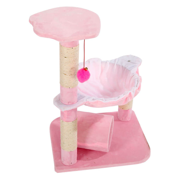 Stable Cute Sisal Cat Climb Holder Cat Tower Lamb Pink 28 inches