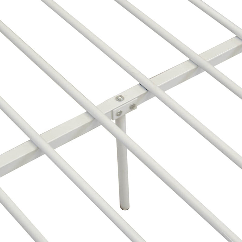 4FT6 Double Size Iron Bed White