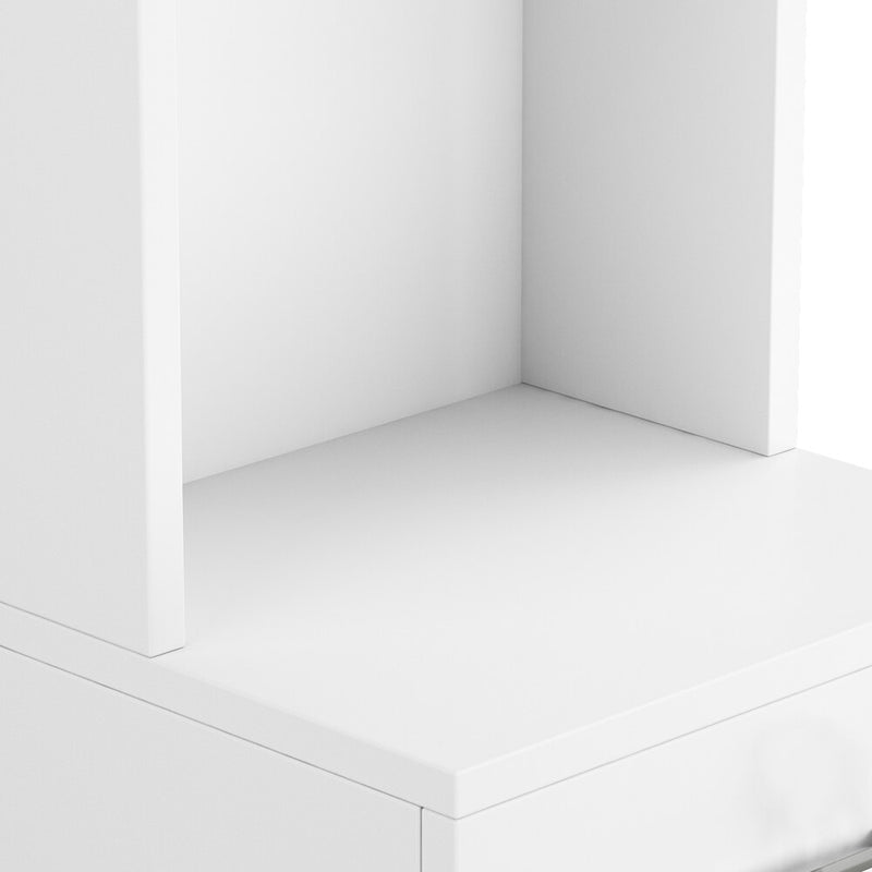 Standing 5 Compartments 1 Drawer 1 Door MDF Cabinet White