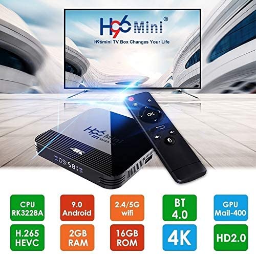 2020 Newest 4K Android HD TV Box WiFi/4K/3D Smart TV Box Streaming Network Media Player Android 9.0 4K TV Box 2GB RAM & 16GB ROM Optional