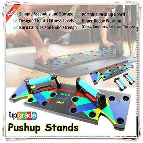 9 in 1 Exercise Pushup Stands, Body Building Pushup Stands, Multi-Function Push Up Rack Board System