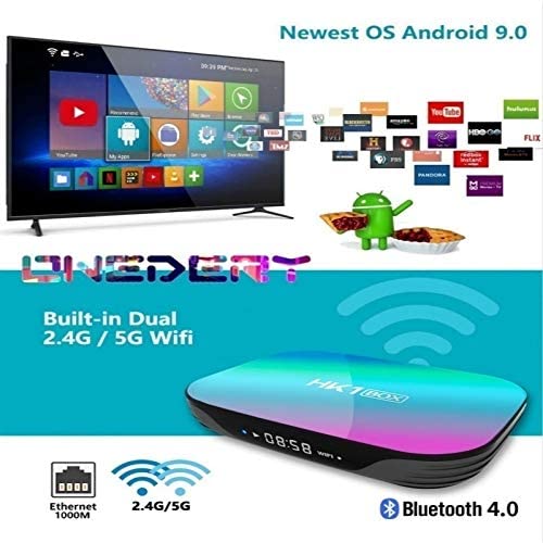 8K HD Android TV Box Android 9.0 Smart TV Box 5G WiFi TV Box 8K HDMI 2.1 USB 3.0 Amlogic Quad Core CPU Android OTT TV Box 64GB