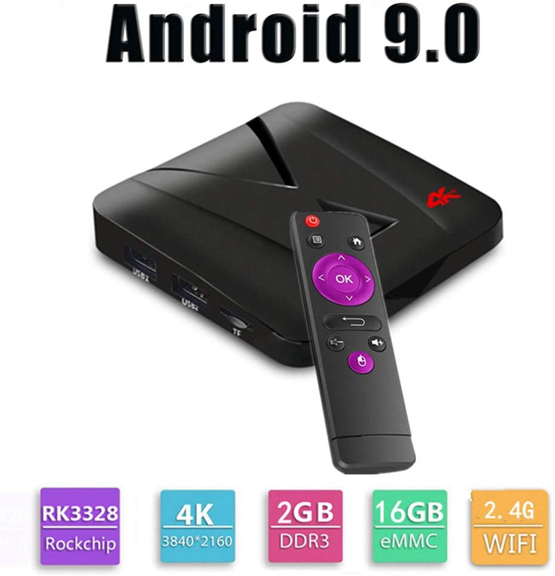 Android 9.0 Smart TV, HD 4K 60HZ MX10 Mini WiFi BT BoxQuad 2G+16G TV Box Networks TV Player Support for MP3,AAC,WMA,lpcm,WAV,OGG
