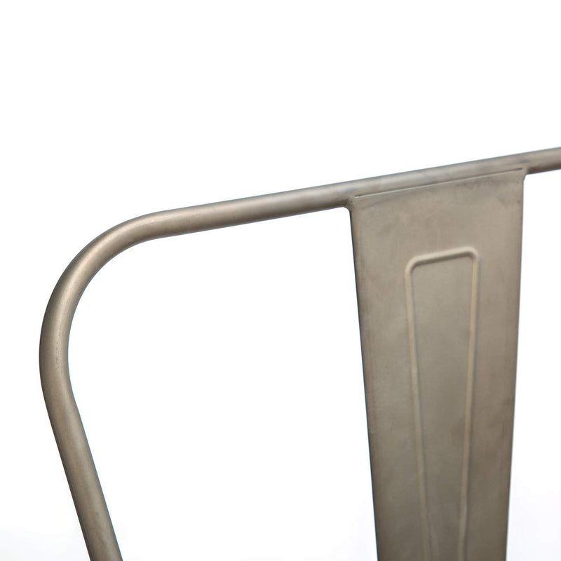 Industrial Metal Bench Wood Seat with Floor Protector
