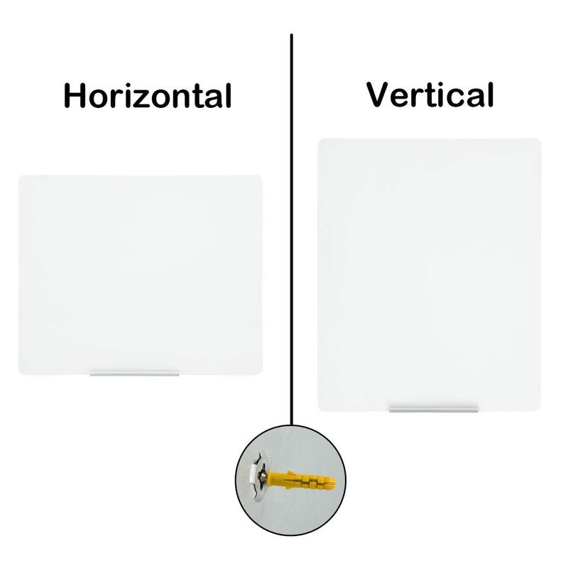 44×36 Inches Magnetic Glass Writing Dry Erase Board White Board (White)