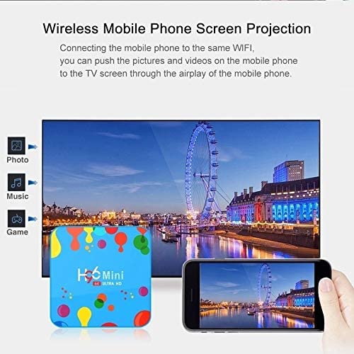 6K Ultra HD Android TV Box Android 9.0 Media Player TV Box Quad Core 64-bit ARM Smart TV Box Support 3D 6K Ultra HD H.265 2.4GHz 5G WiFi