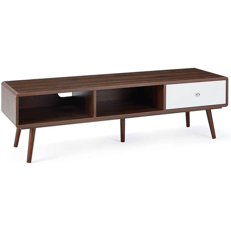 55 inch Mid Century Modern TV Stand, Coffee Table for Flat Screen TV