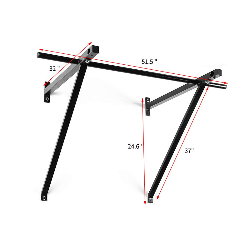 Pull Up Bar Adjustable Wall Mounted Heavy Duty Chin Up Bar for Fitness